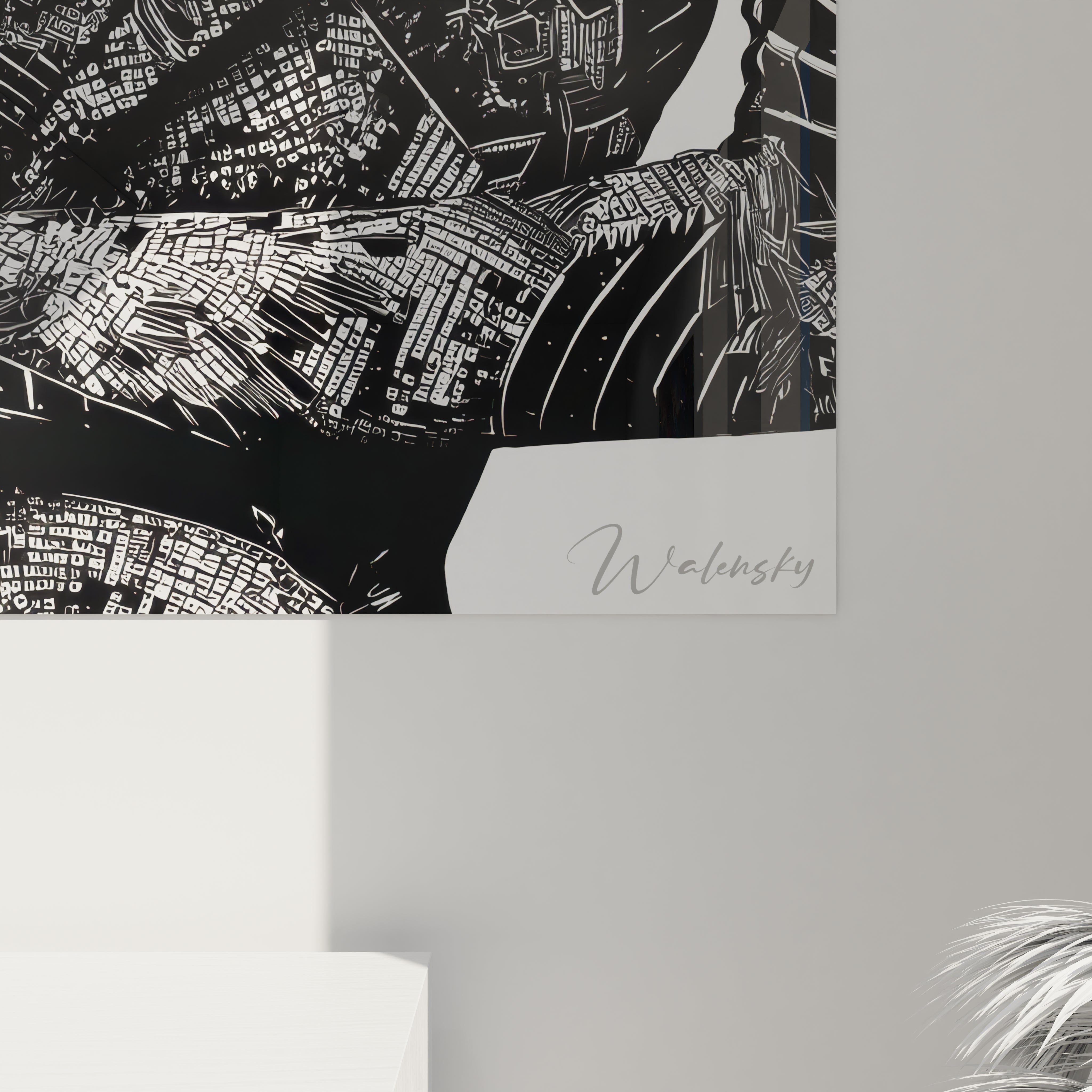 Tableau Portrait Couture - Monochrome et Glamour - édition illustration de mode