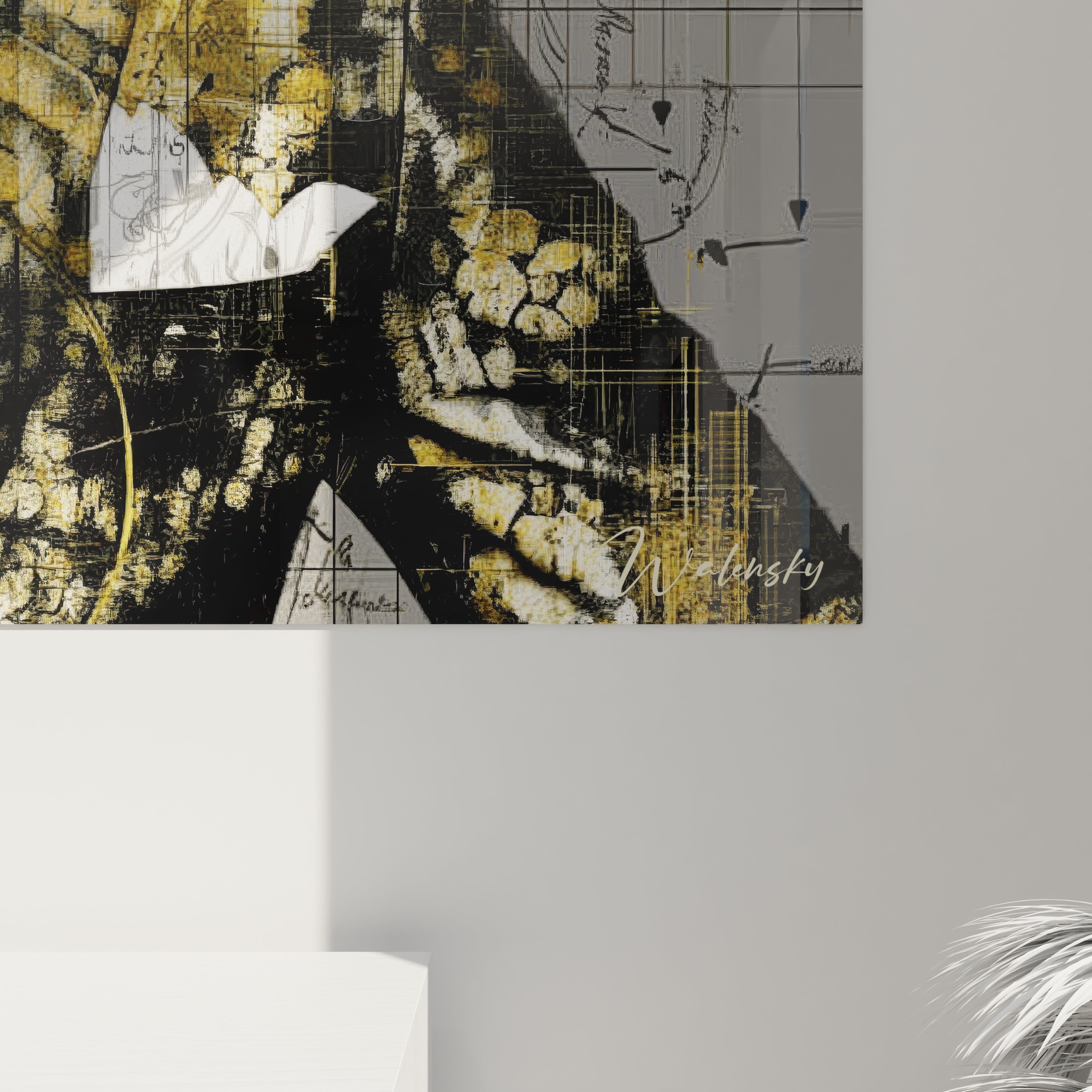 Tableau art mural gentleman en noir et or, ajoutant élégance à votre décoration intérieure
