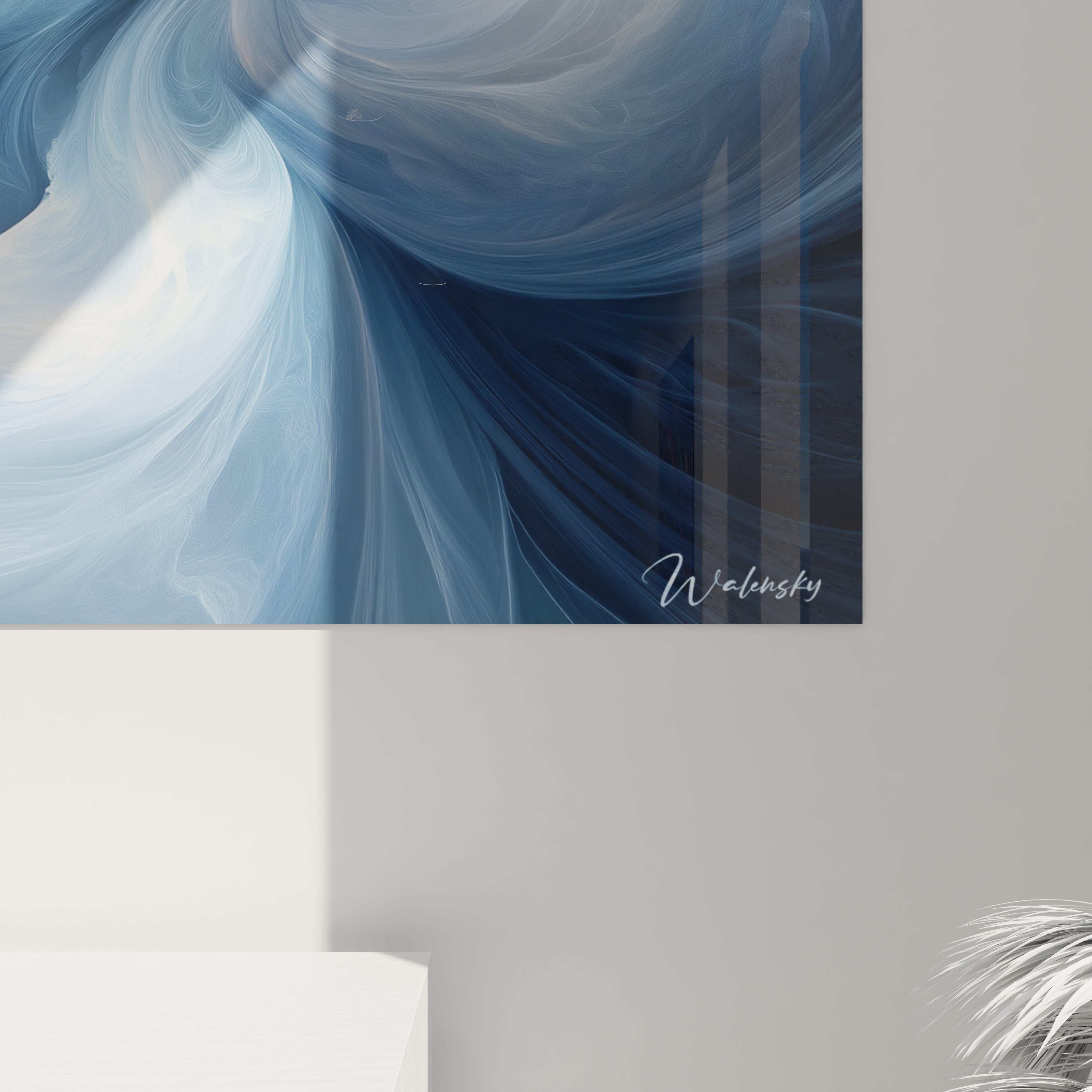 Tableau Spirale Infinie Cobalt - édition expressionniste abstrait