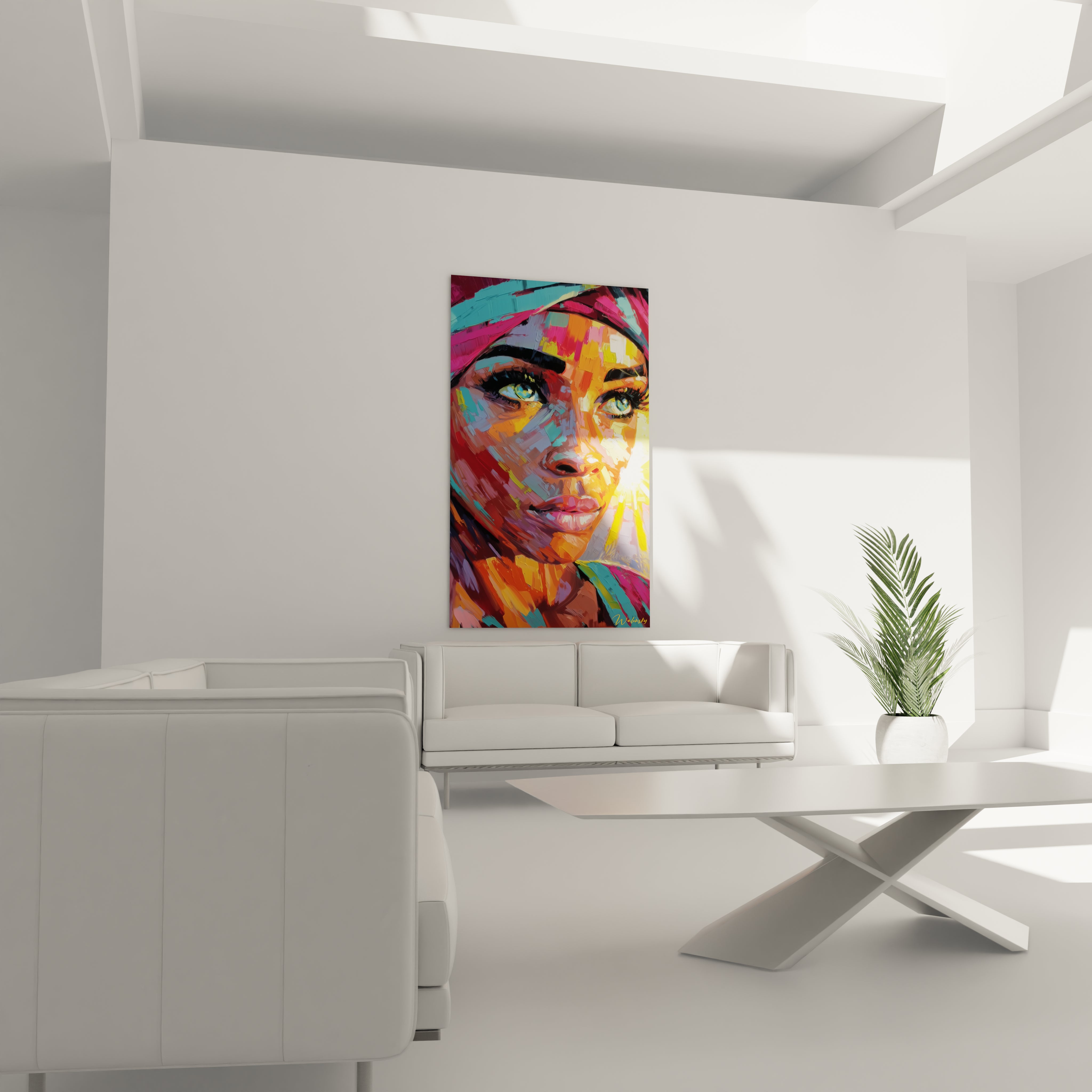 Tableau Visage Dignité rayonnante - édition visage africain
