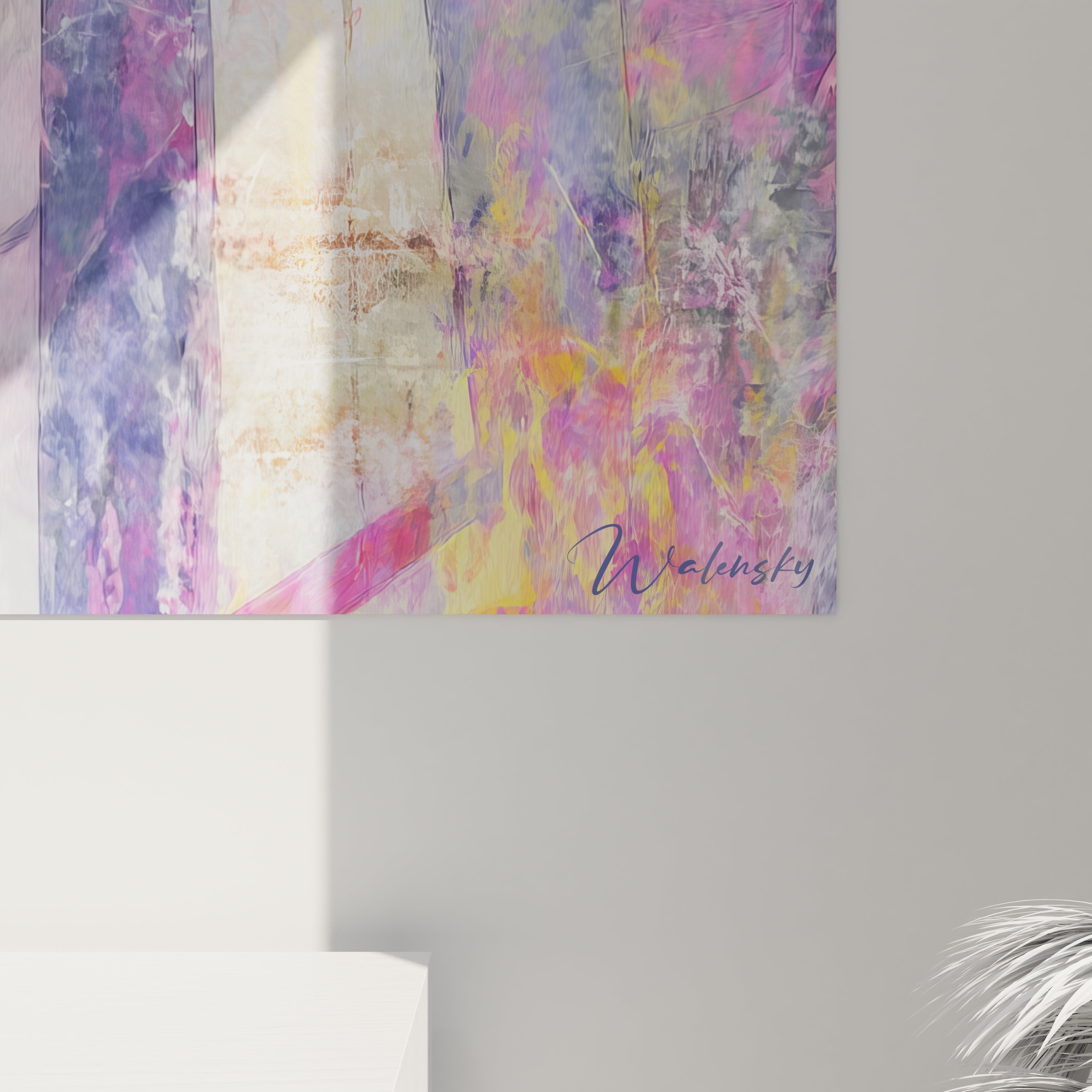 Tableau mural Walensky représentant un tableau gentleman moderne aux couleurs vibrantes