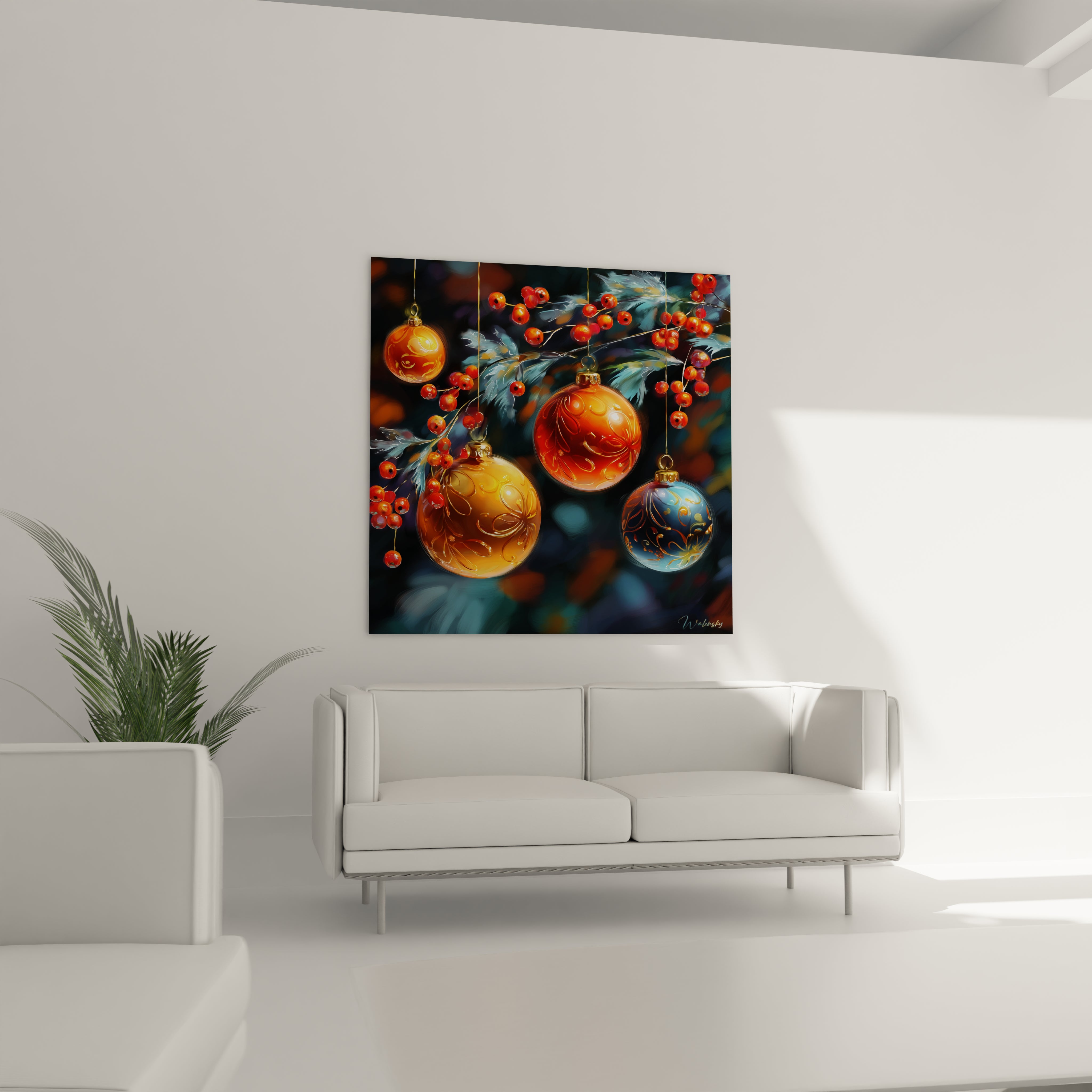 Tableau Boules ornements splendeur festive - édition Noël