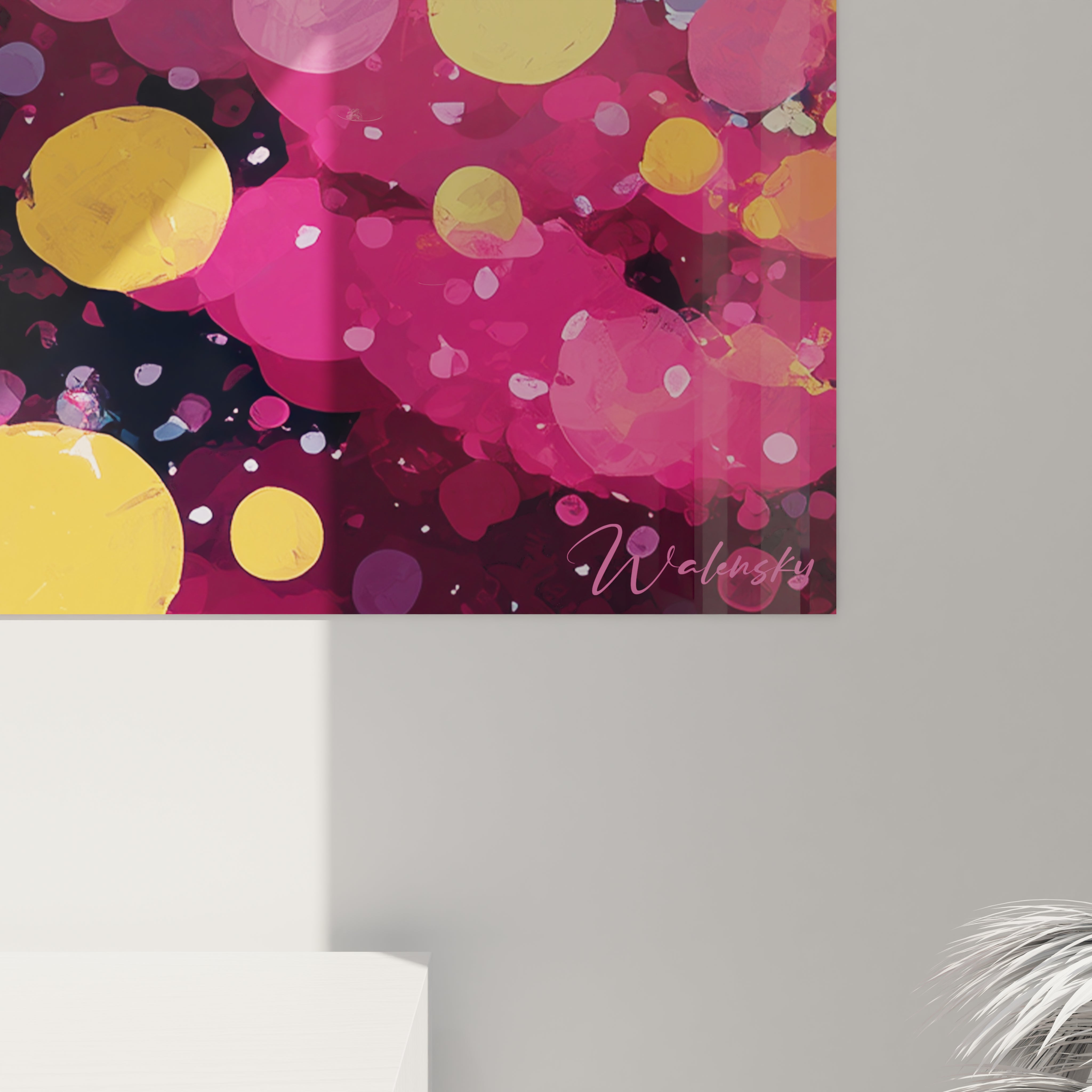 Tableau Sapin Aurore Rose et Or - édition Noel