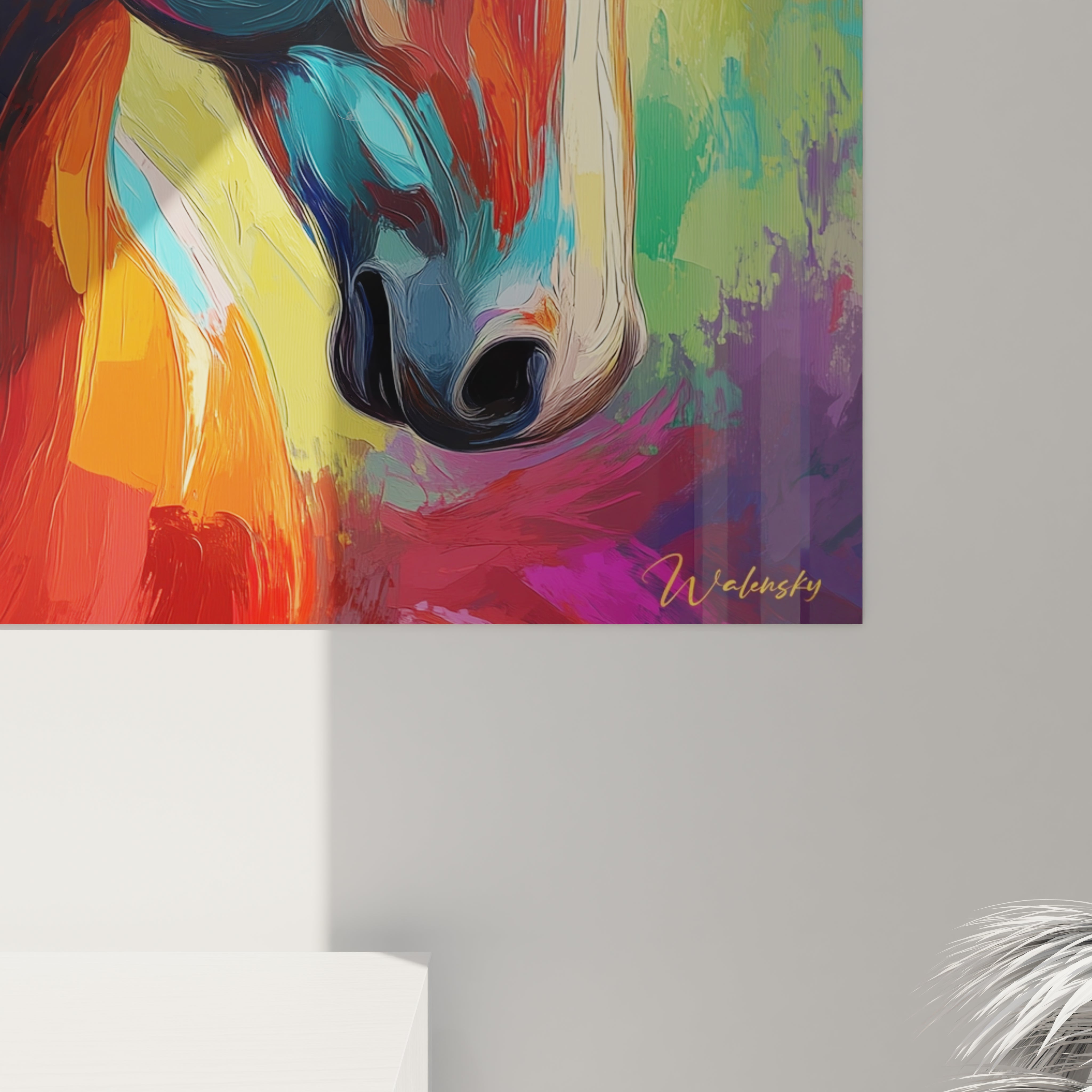 Tableau Cheval Âme arc-en-ciel - édition cheval