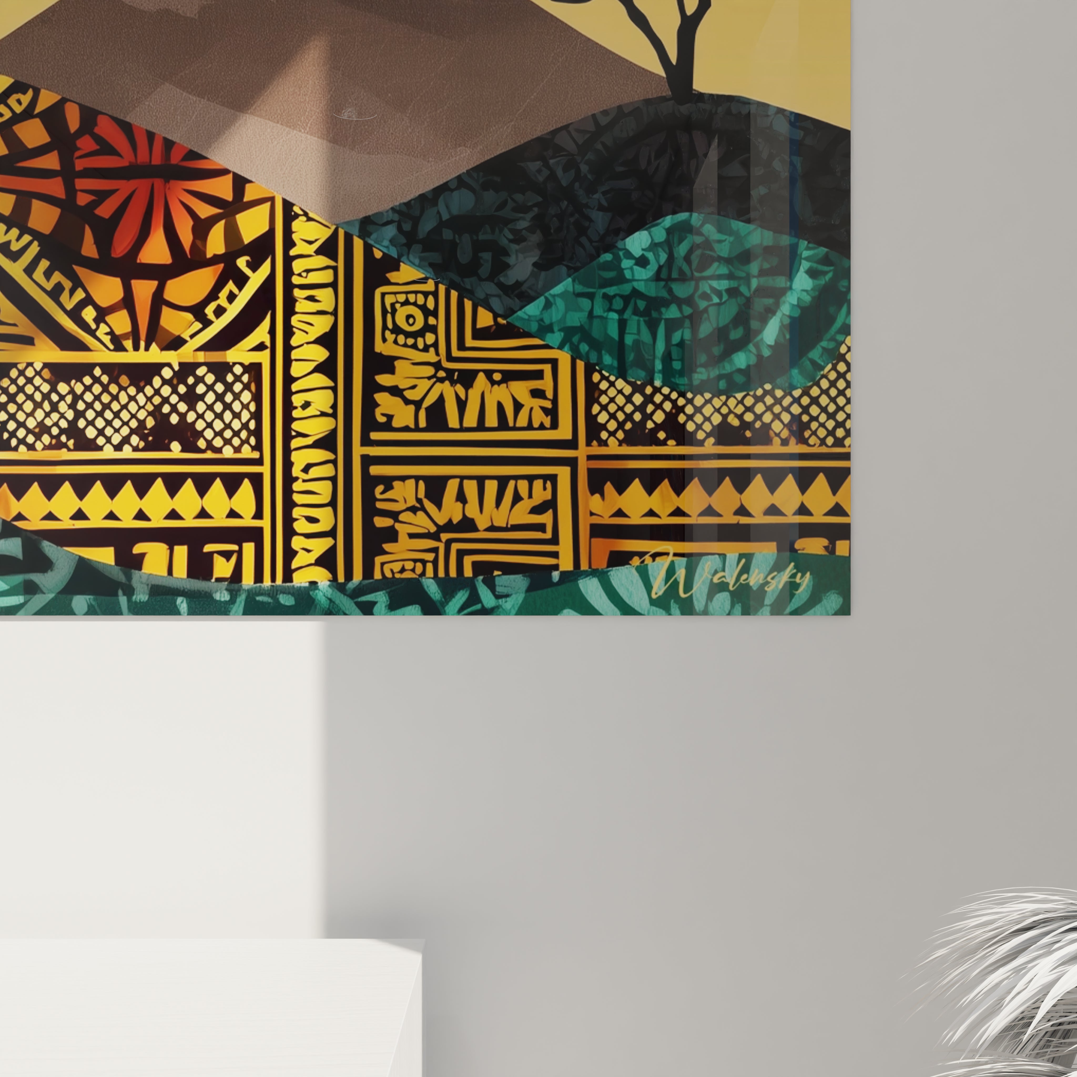 Tableau Savane Rayons du Royaume Doré - édition paysage africain