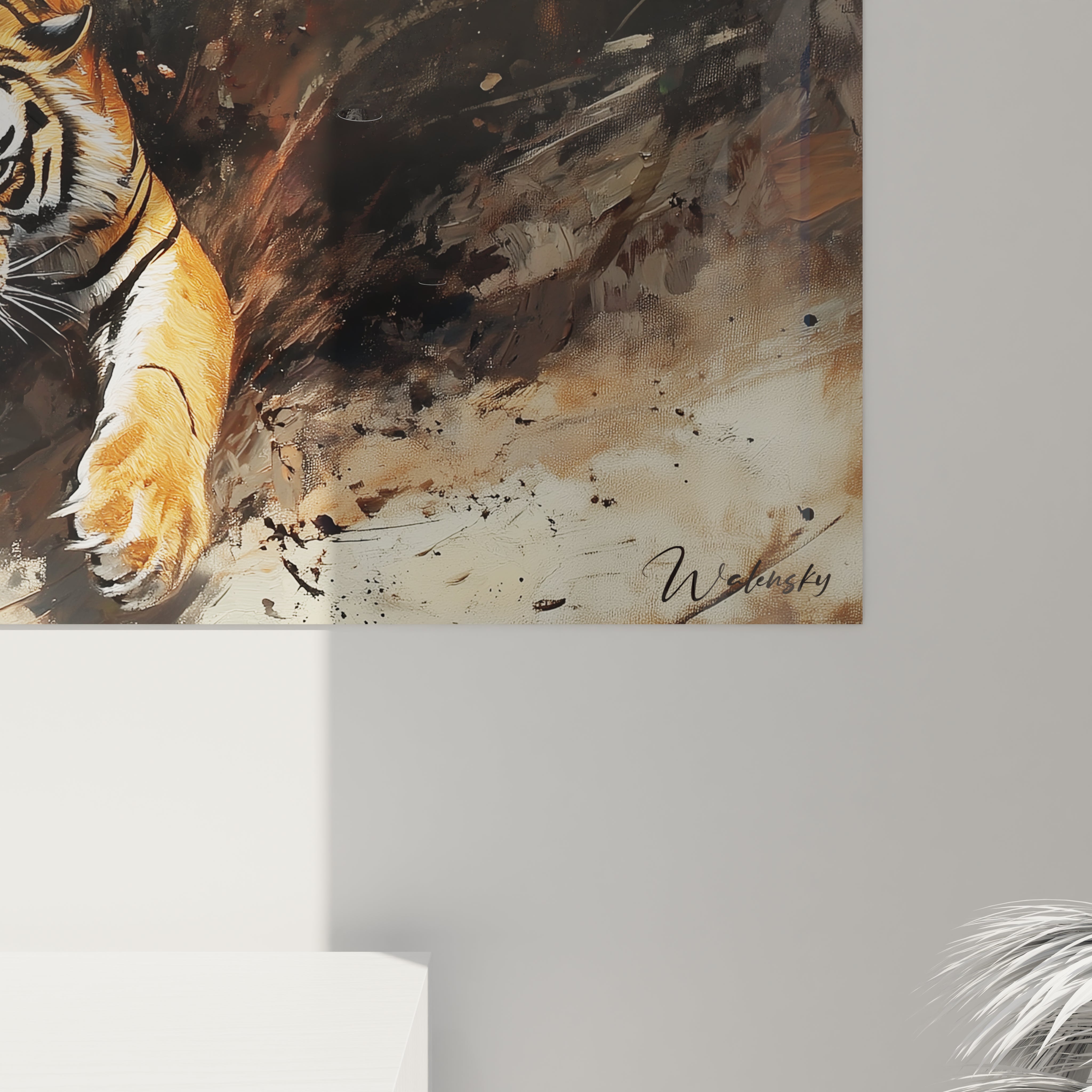 Tableau Tigre Flamme rebelle - édition tigre