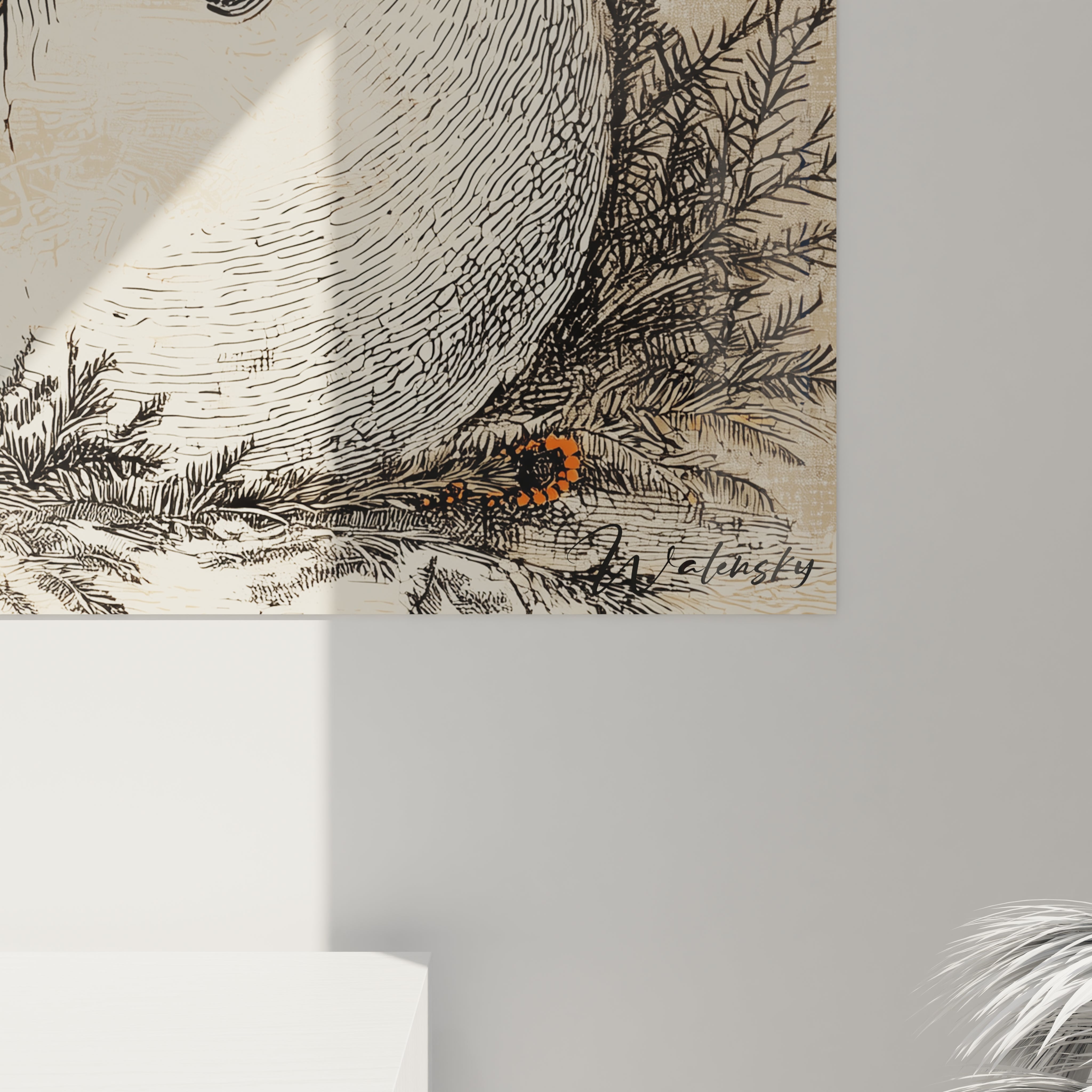 Tableau Bonhomme Orange et noir du grand froid - édition Noel
