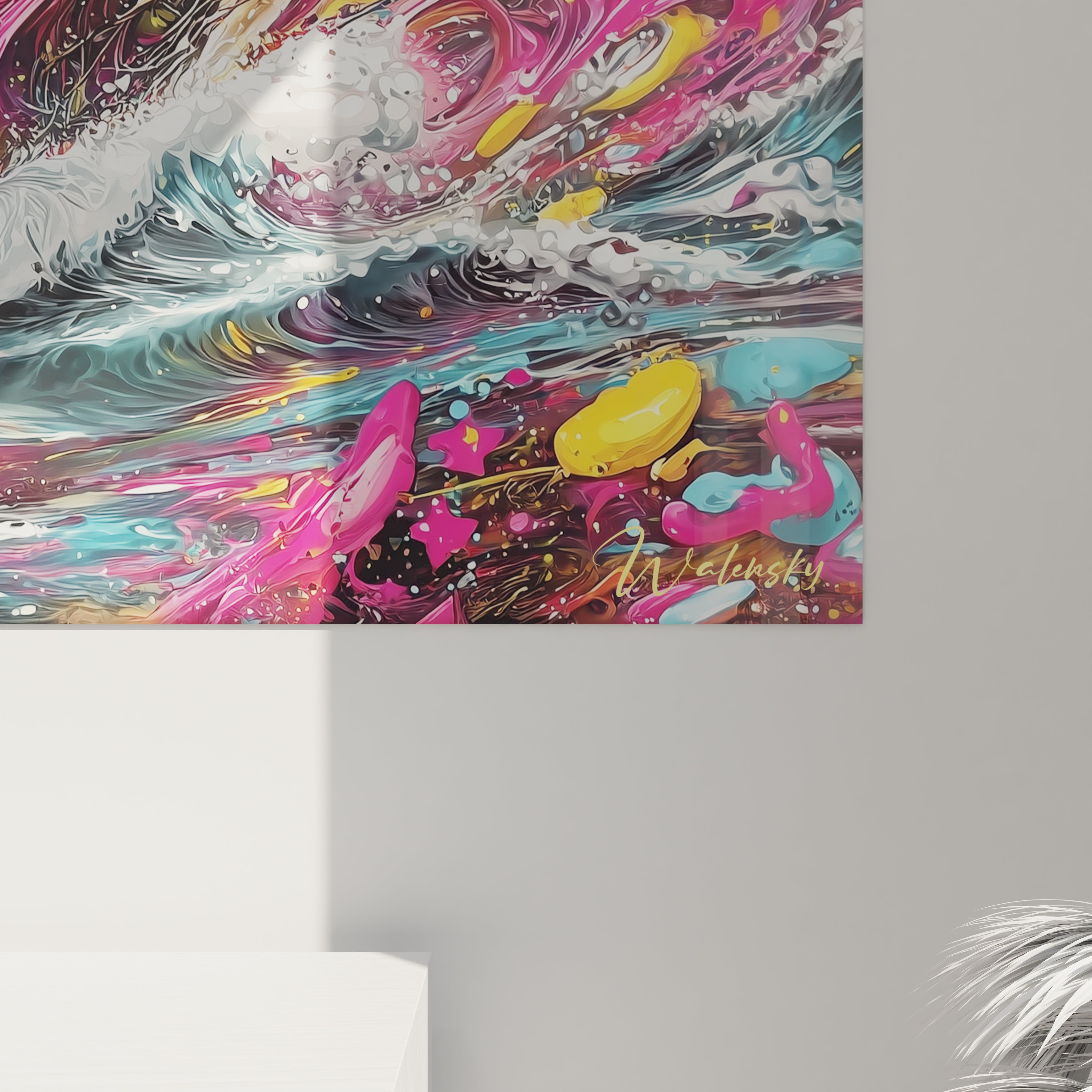 Tableau bateau pirate - Tempête psychédélique - édition couleur en folie