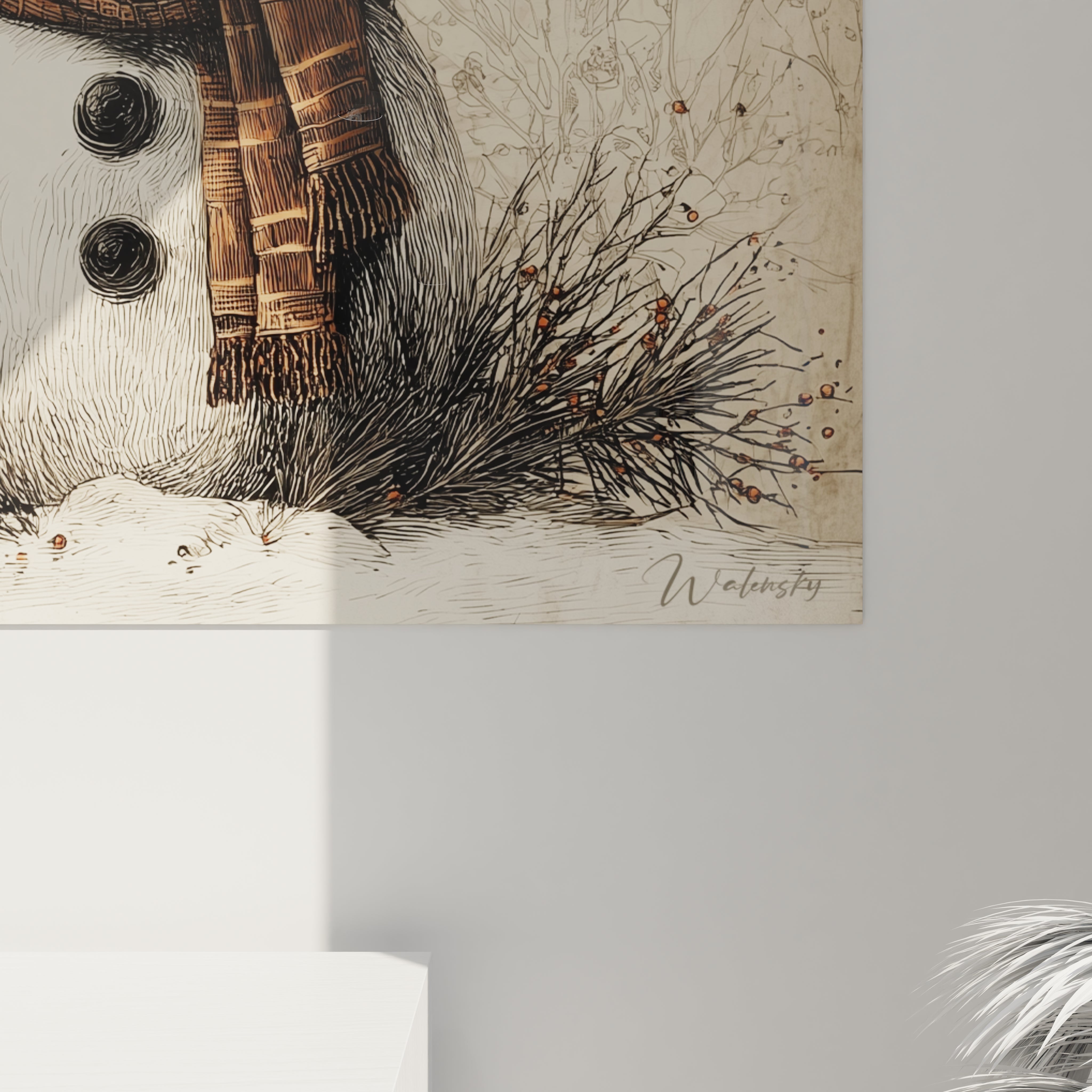 Tableau Bonhomme neige Sourire glacé - édition Noël