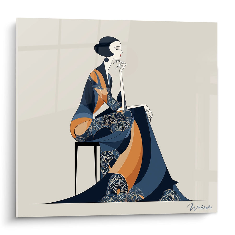 Tableau Femme Japonaise - Élégance Art Déco - Edition Art déco