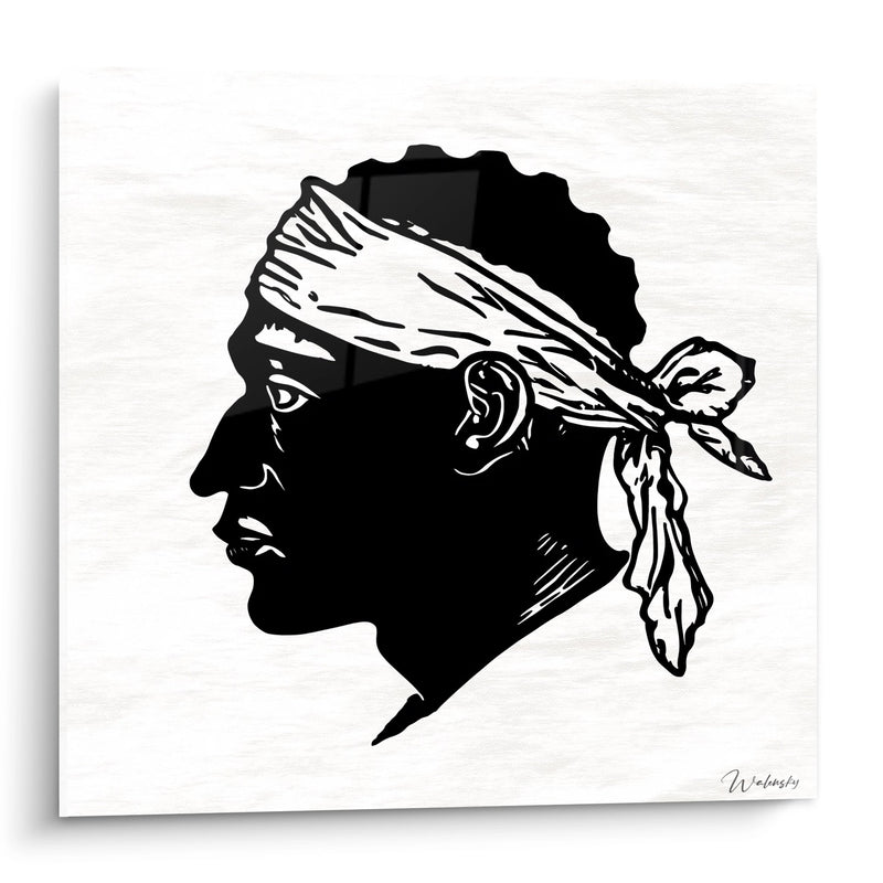 Tableau Portrait Corse Traditionnel - Tête de Maure Moderne - Edition Corse