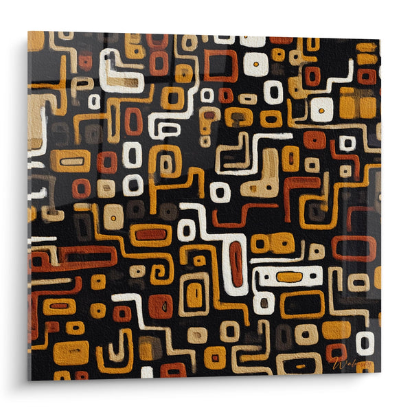 Cuadro Motivos Geometricos - Kuba Contemporaneo - Edicion Africana Abstracta
