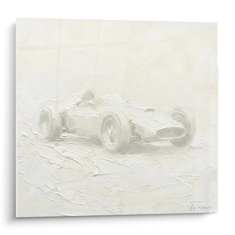 White Racing Single-Seater Painting - Pure Speed - Formula 1 Edition