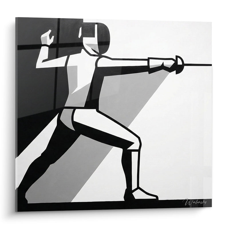 Fencer Tableau in Guard Position - Modern Martial Art - Fencing Edition