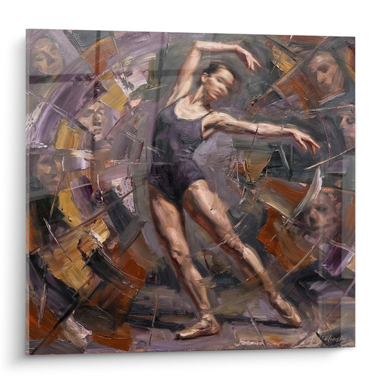 Tableau Ballerine Abstraite - Mouvement en Miroirs - Edition Danse