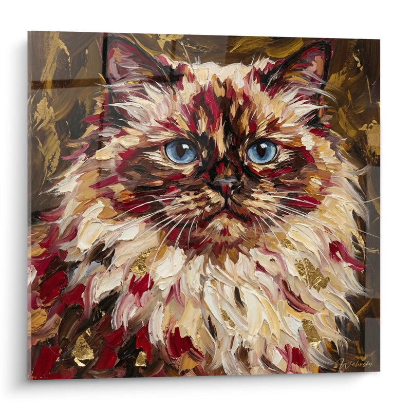 Tableau Chat Himalayan aux Yeux Bleus - Regard Intense - Edition chat Himalayan