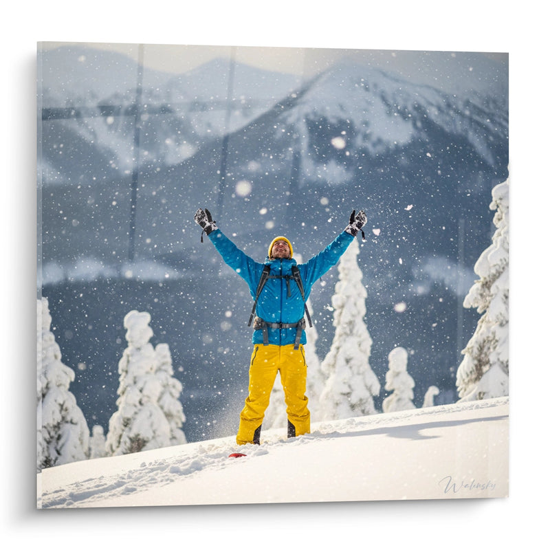 Tableau Skieur Victoire Montagne - Triomphe en Altitude - Edition Ski