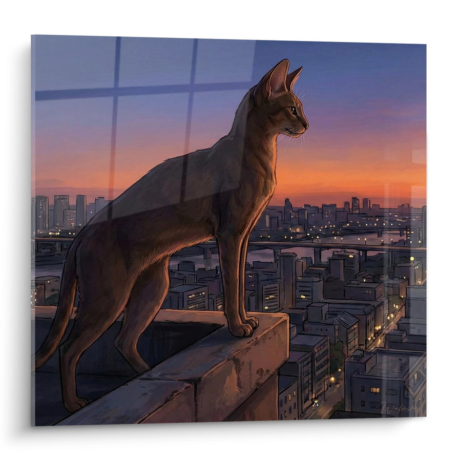 Tableau Chat Chausie Urbain - Gardien de la Métropole - Edition chat Chausie