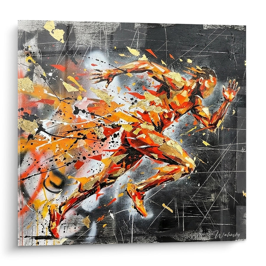 Tableau Coureur Dynamique - Explosion de Mouvement - Edition Course à pied