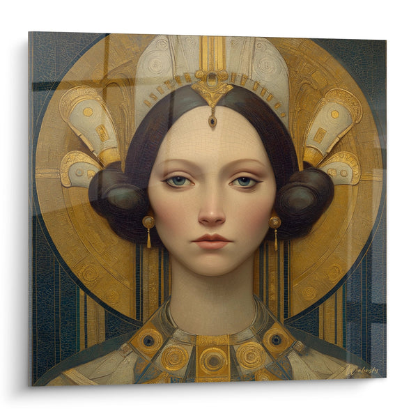 Tableau Portrait Femme Byzantine - Déesse Art Déco - Edition Art déco