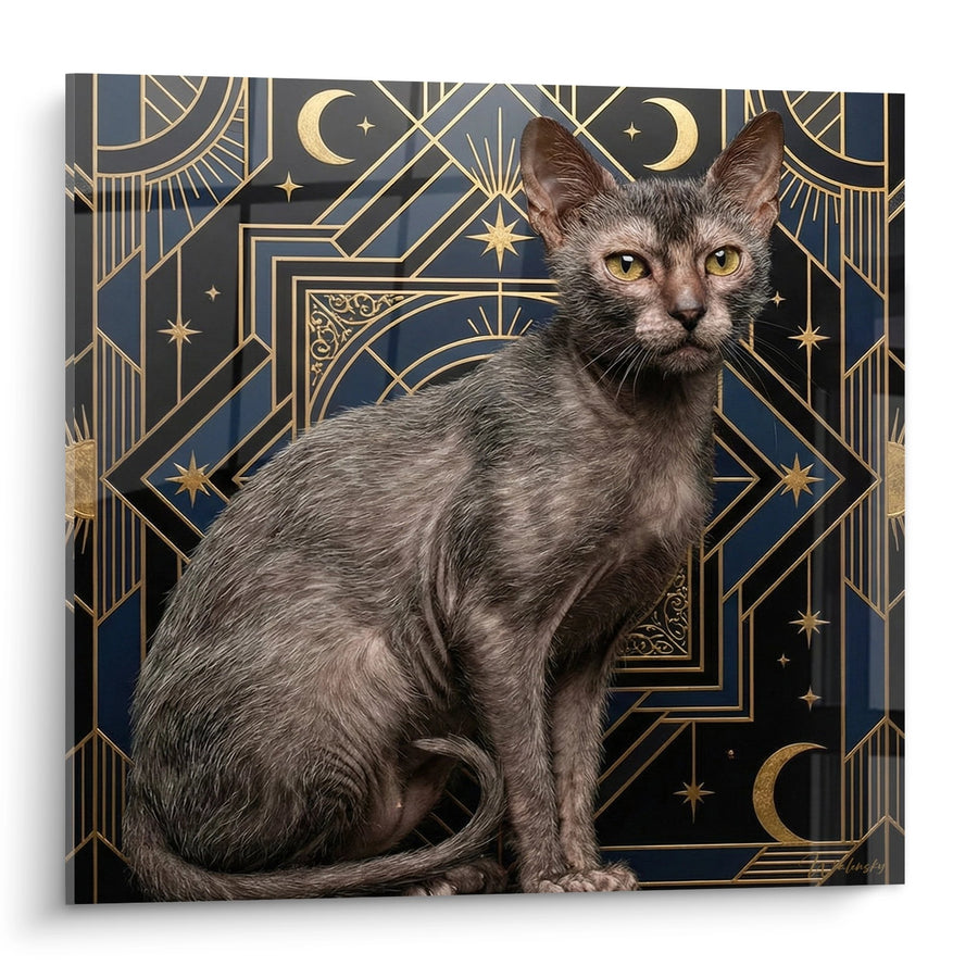 Tableau Chat Lykoi Mystique - Gardien des Astres - Edition chat Lykoi