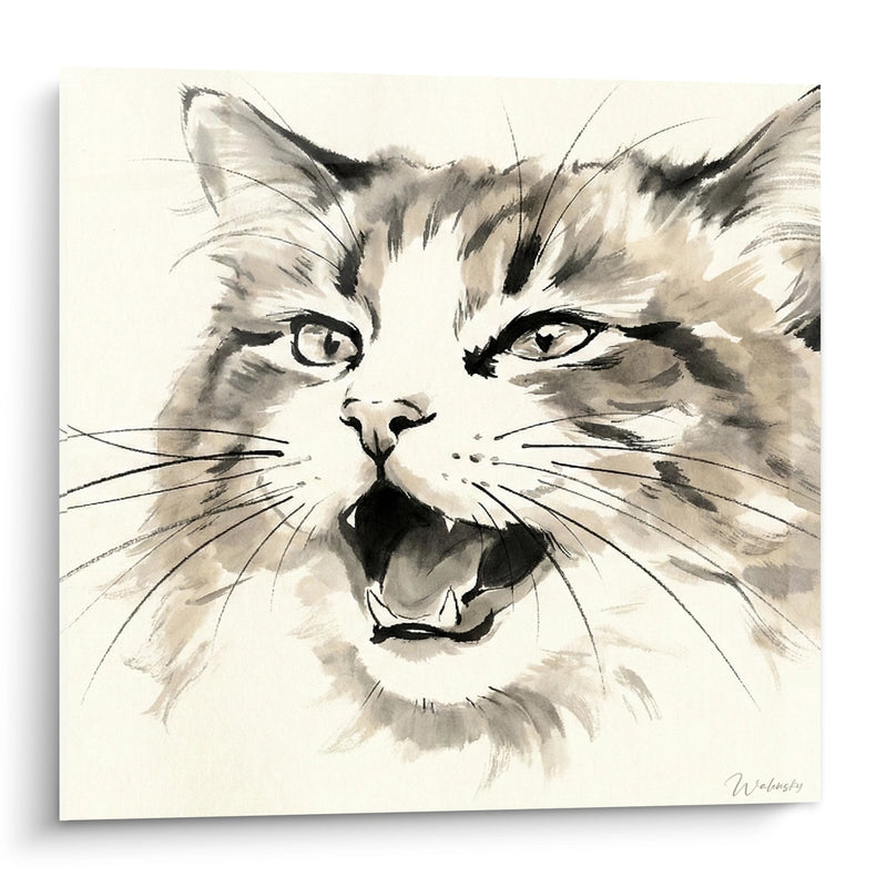 Tabella Chat Ragamuffin Acquerello - Ritratto Espressivo - Edizione chat Ragamuffin