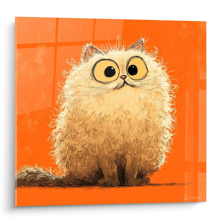 Tableau Chaton Selkirk Rex Duveteux - Regard Innocent - Edition chat Selkirk Rex
