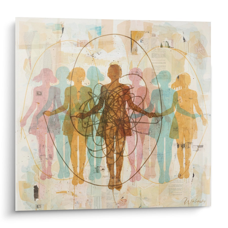 Tableau Silhouettes Humaines - Connexion Universelle - Edition Corde à sauter