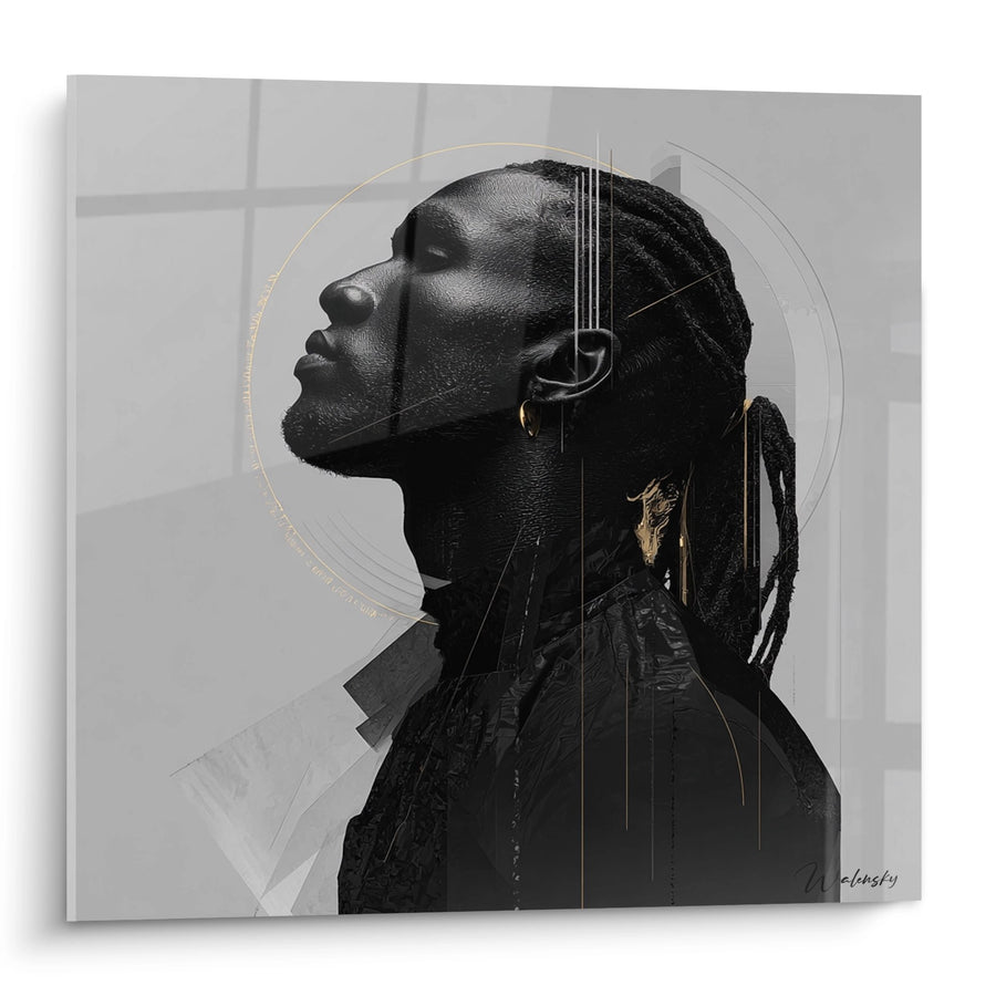 Tableau Portrait Africain Profil - Contemplation Moderne - Edition Visage africain