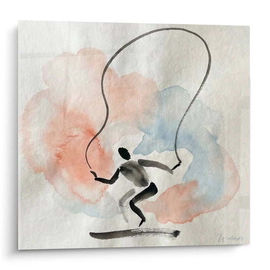 Cuadro Figura Saltando a la Cuerda - Movimiento y Libertad - Edición Cuerda de Saltar