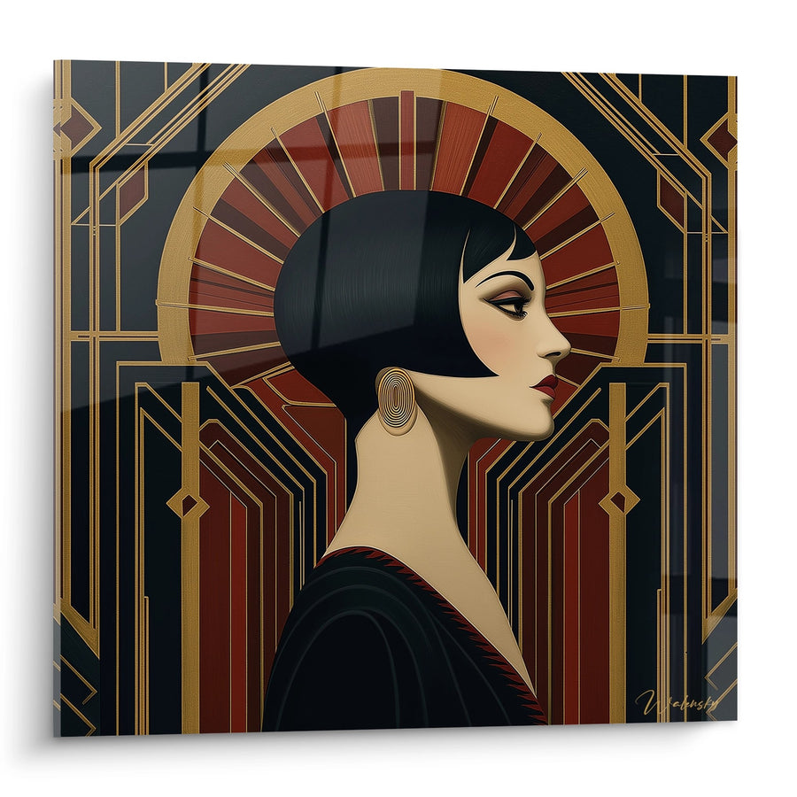 Tableau Femme Art Déco - Élégance Dorée - Edition Art déco