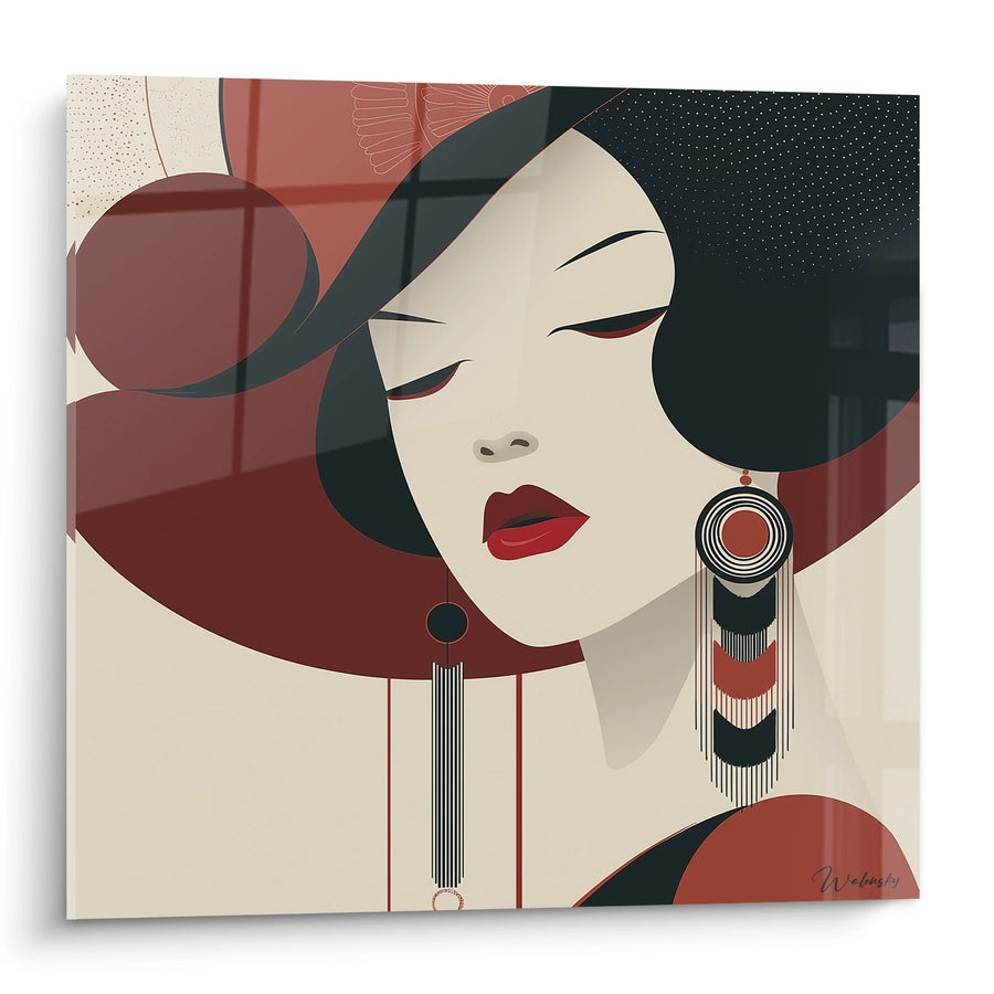 Tableau Femme Art Déco - Élégance Géométrique - Edition Art déco