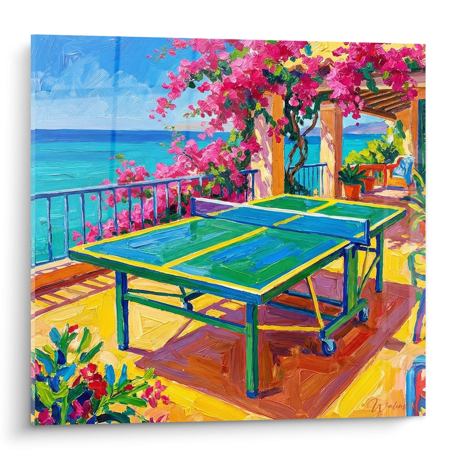 Tableau Ping Pong Terrasse Méditerranéenne - Paradise Sport - Edition Ping Pong