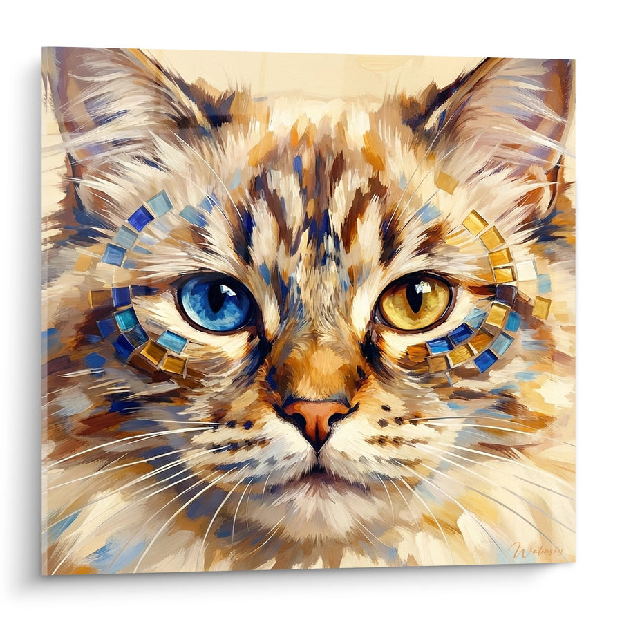 Tableau Chat aux Yeux Vairons - Regard Mosaïque - Edition chat Ragamuffin