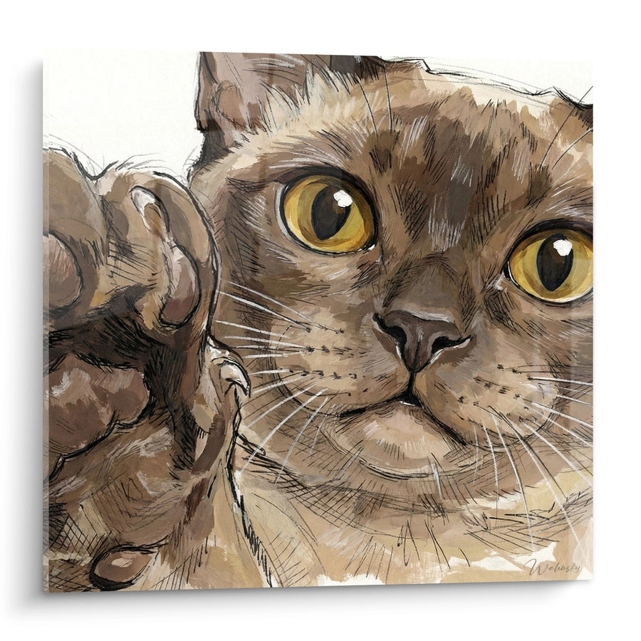 Tableau Chat Burmese Portrait Artistique - Regard Doré - Edition chat Burmese