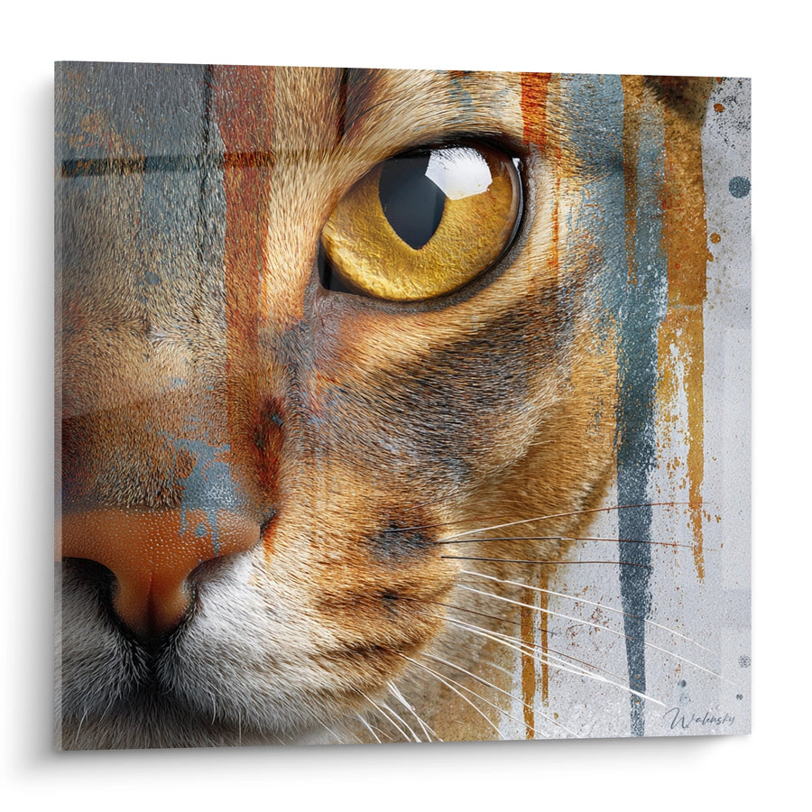 Abyssinian Cat Eye Artwork - Golden Artistic Gaze - Abyssinian Cat Edition