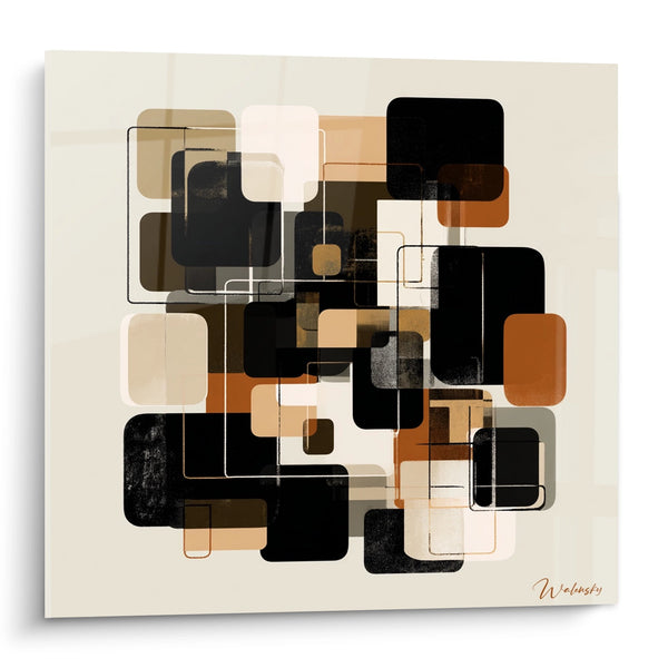 Cuadro Formas Geométricas - Armonía Moderna - Edición Africano abstracto