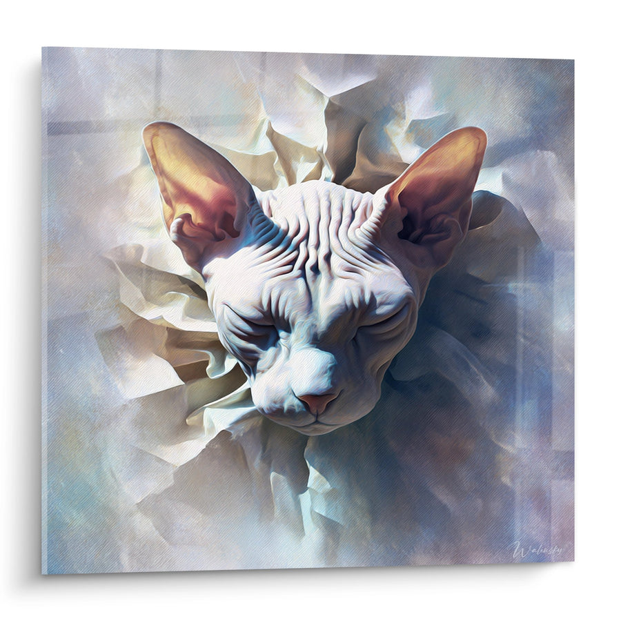 Cuadro Gato Esfinge Artístico - Elegancia Etérea - Edición gato Esfinge