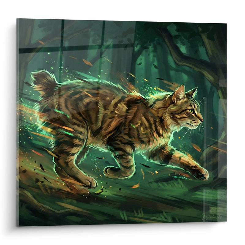 Magic American Bobtail Cat Painting - Mystical Energy - American Bobtail Cat Edition