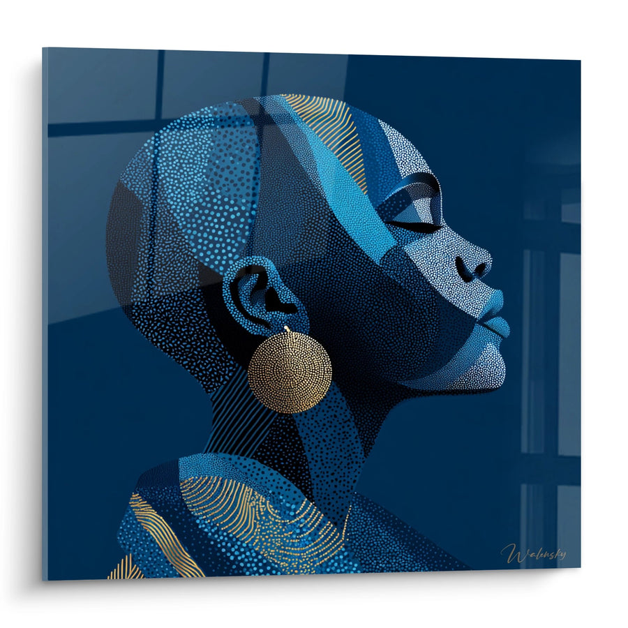 Tableau Portrait Femme Africaine - Élégance Contemporaine - Edition Visage africain