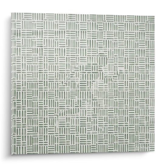 Cuadro Arte Geométrico - Laberinto Zen Verde - Edición Carrera a pie