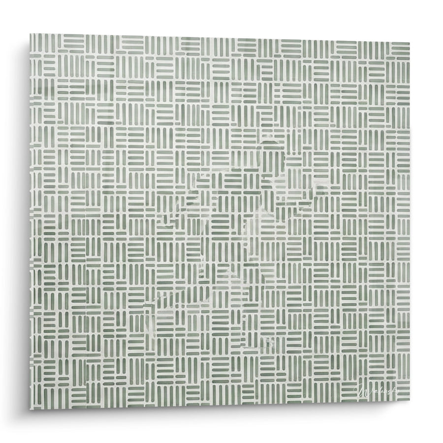 Tableau Art Géométrique - Labyrinthe Zen Vert - Edition Course à pied