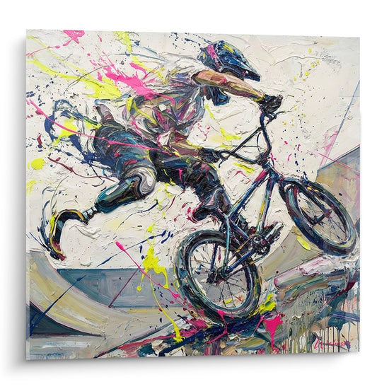 Tableau Cyclisme Paralympique - Élan Abstrait - Edition Paralympique