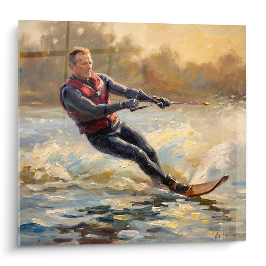 Tableau Skieur Nautique - Élégance sur l'Eau - Edition Ski nautique