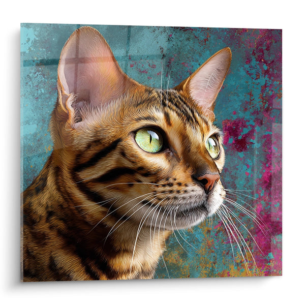 Kattenportret Bengaal - Artistiek - Smaragdgroene Blik - Bengaalse kat Editie