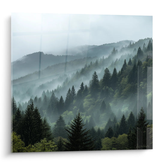 Tableau Forêt Vosgienne dans la Brume - Vallons Mystérieux - Edition Vosges