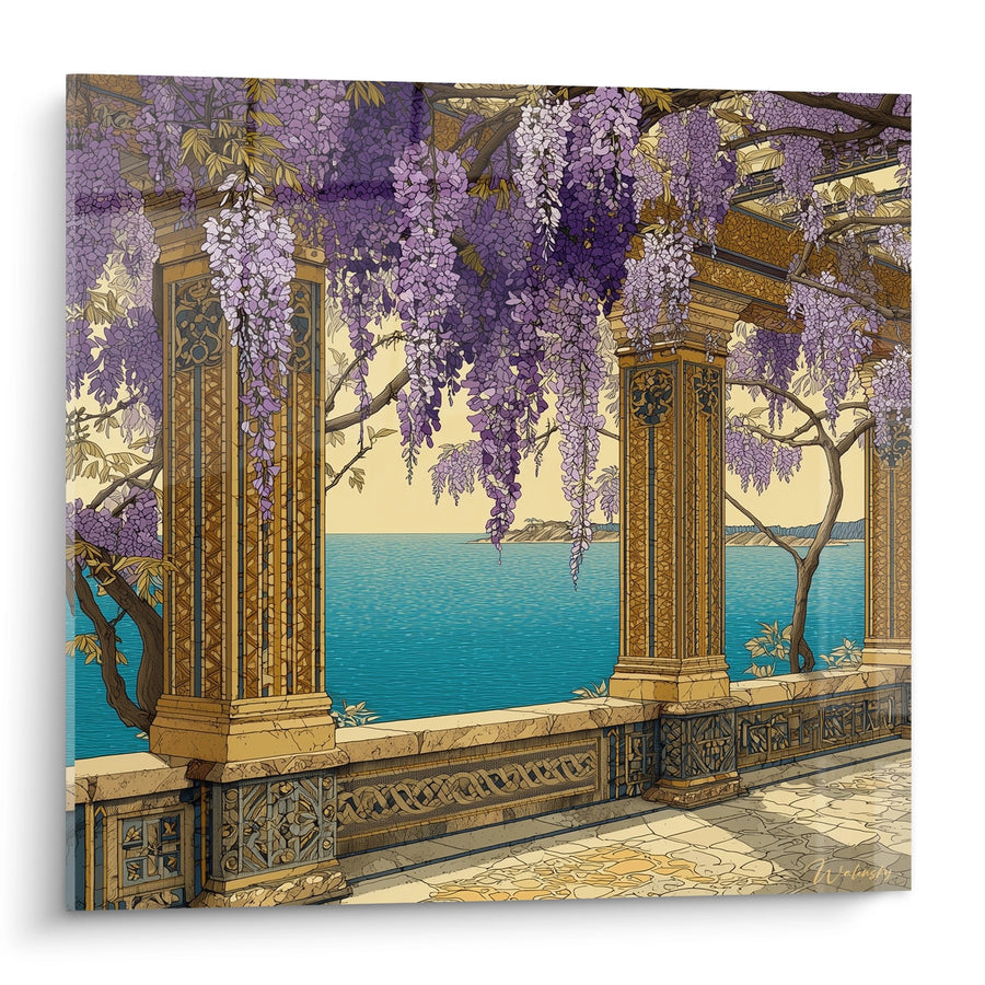 Tableau Pergola Méditerranéenne - Terrasse aux Glycines - Edition Côte d'Azur