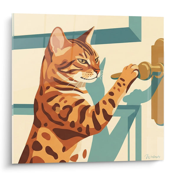 Gemälde Bengal-Katze Kletternd - Der Felinen Akrobat - Edition Bengal-Katze