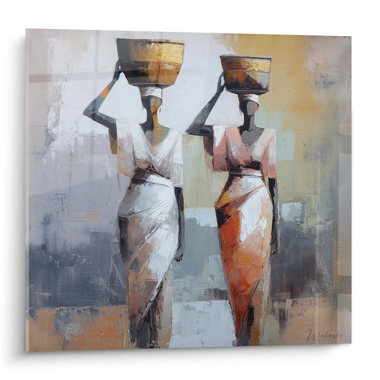 Tabella Donne Africane Portatrici d'Acqua - Tradizione Ancestrale - Edizione Cultura Africana
