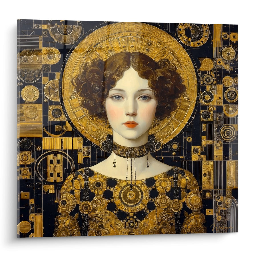 Tableau Portrait Femme Byzantine - Déesse Dorée Art Déco - Edition Art déco